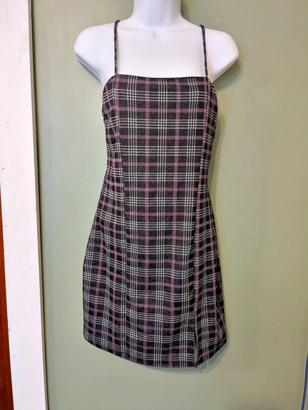 Plaid Purple Mini Dress